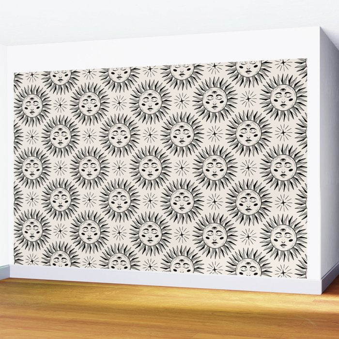 Vintage Sun Wall Mural Gallery Image 2