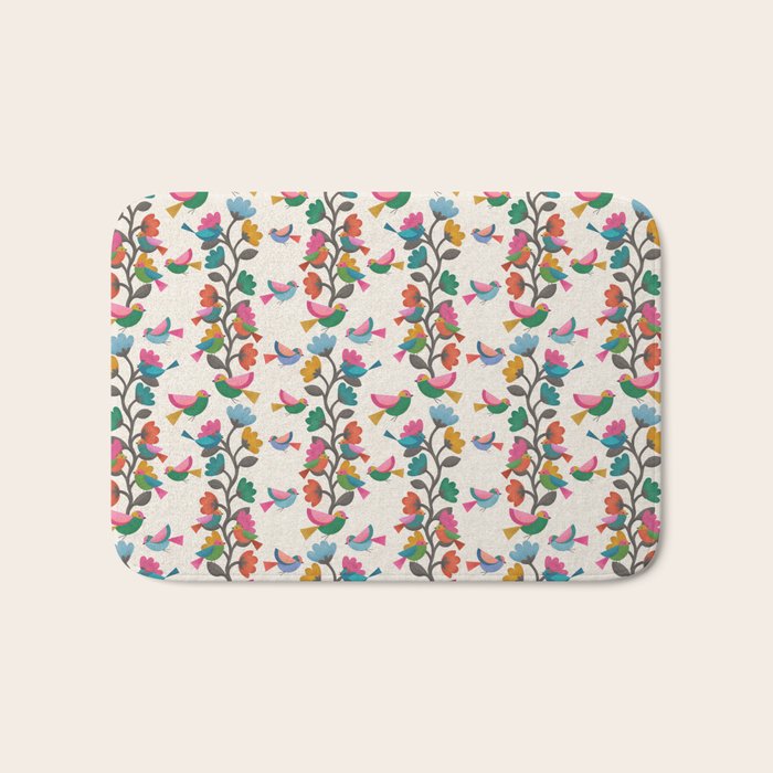 Birds & Blossoms Bath Mat Gallery Image 1