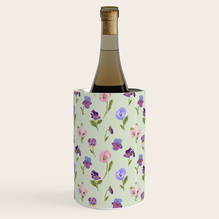Pansy Flower Pattern Wine Chiller Gallery Image 3