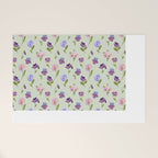 Pansy Flower Pattern Welcome Mat Gallery Image 1