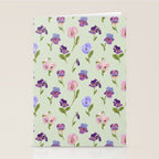 Pansy Flower Pattern Stationery Card Gallery Image 2