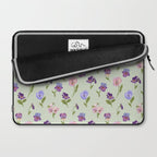 Pansy Flower Pattern Laptop Sleeve Gallery Image 2