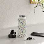 Pansy Flower Pattern Water Bottle Gallery Image 4