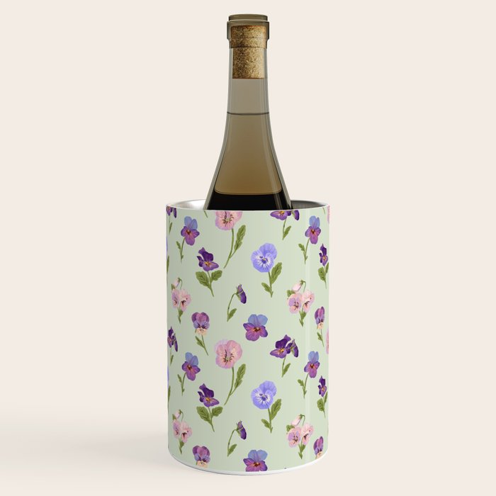 Pansy Flower Pattern Wine Chiller Gallery Image 1
