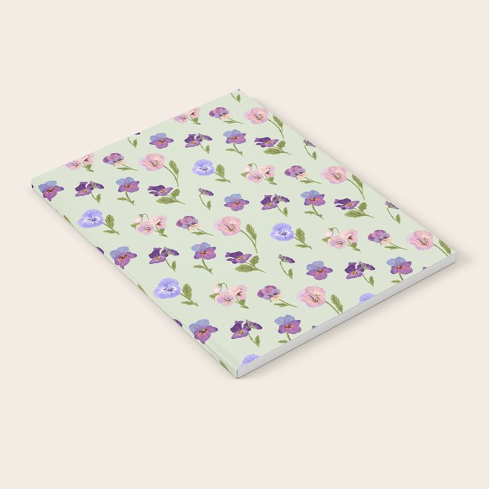 Pansy Flower Pattern Notebook Gallery Image 2
