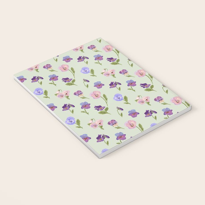 Pansy Flower Pattern Notebook Gallery Image 3