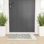 Pansy Flower Pattern Welcome Mat Gallery Image 3
