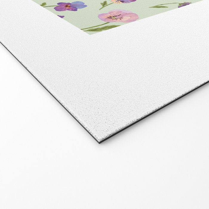 Pansy Flower Pattern Welcome Mat Gallery Image 2