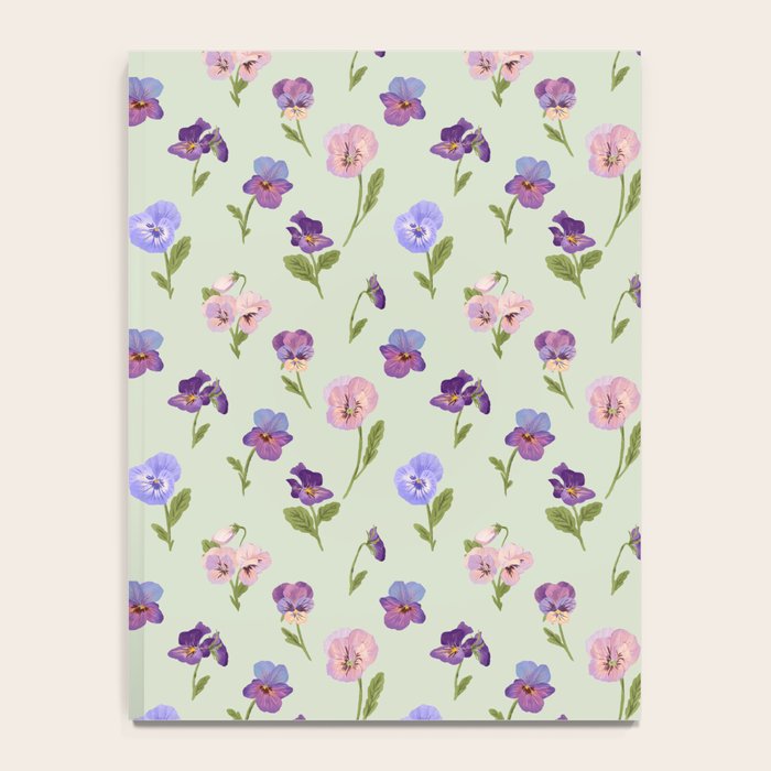 Pansy Flower Pattern Notebook Gallery Image 4