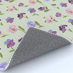 Pansy Flower Pattern Rug Gallery Image 4