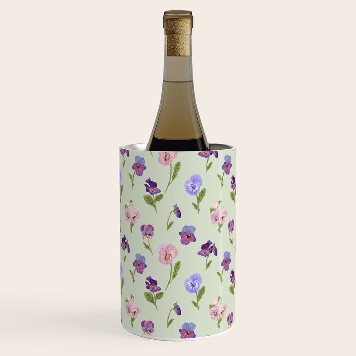 Pansy Flower Pattern Wine Chiller Gallery Image 2