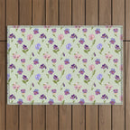 Pansy Flower Pattern Outdoor Rug Gallery Image 1