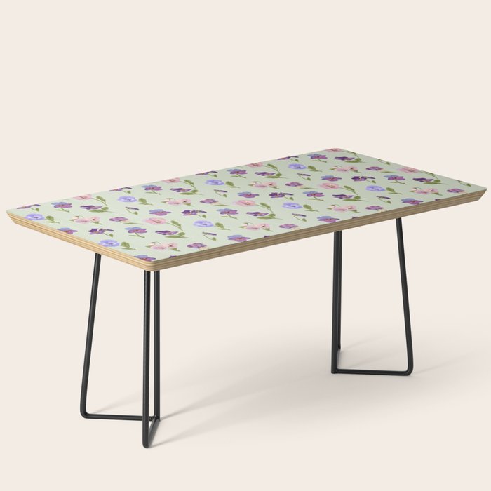 Pansy Flower Pattern Coffee Table Gallery Image 1