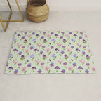 Pansy Flower Pattern Rug Gallery Image 1