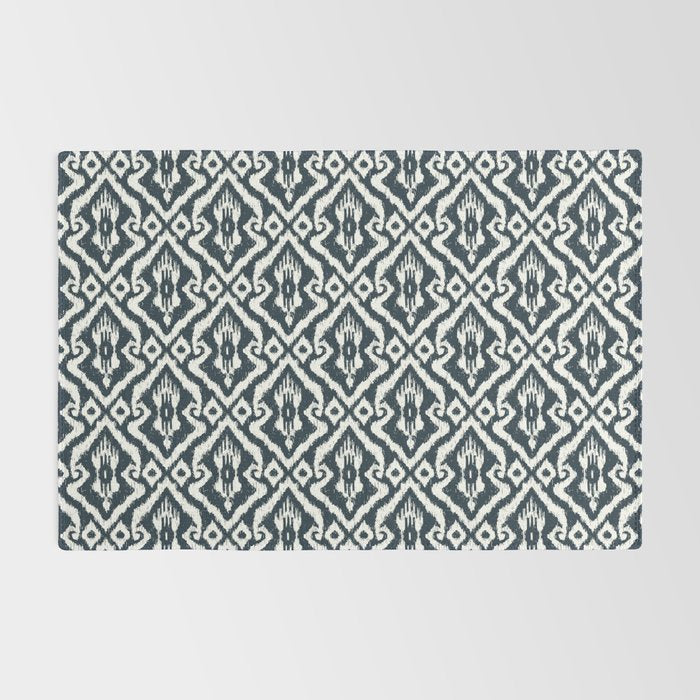 Modern Ikat . Navy Rug Gallery Image 2