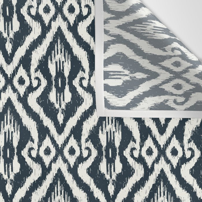 Modern Ikat . Navy Wall Tapestry Gallery Image 3