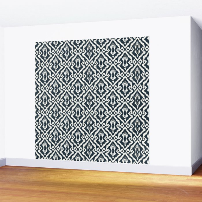 Modern Ikat . Navy Wall Mural Gallery Image 2