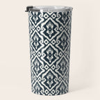 Modern Ikat . Navy Travel Mug Gallery Image 3