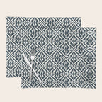 Modern Ikat . Navy Placemat Gallery Image 1
