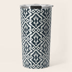 Modern Ikat . Navy Travel Mug Gallery Image 1