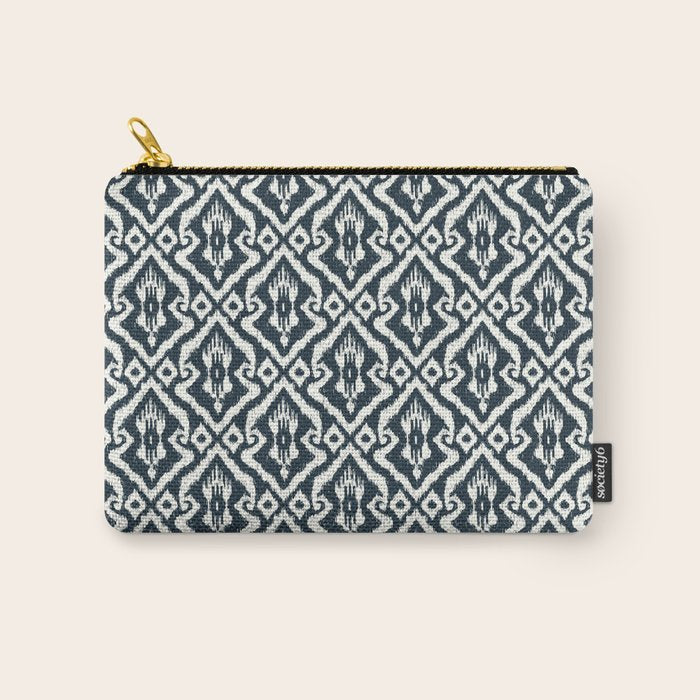 Modern Ikat . Navy Carry All Pouch Gallery Image 1