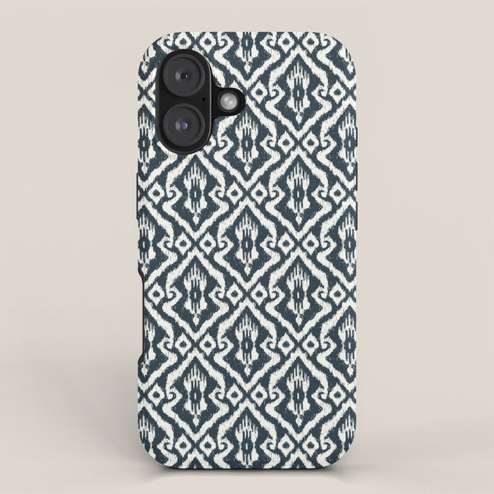Modern Ikat . Navy iPhone Case Gallery Image 1