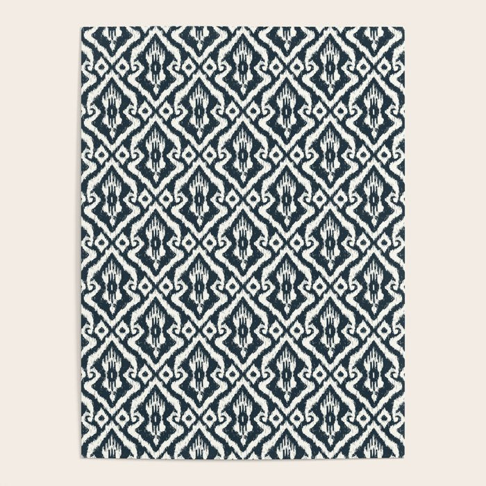 Modern Ikat . Navy Poster Gallery Image 1