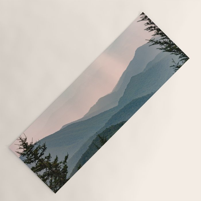 Smoky Mountain Pastel Sunset Yoga Mat Gallery Image 1