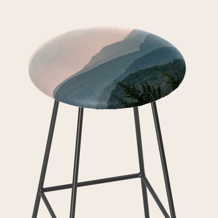 Smoky Mountain Pastel Sunset Stool Gallery Image 2