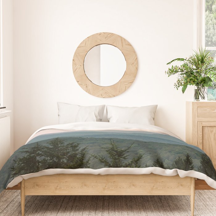 Smoky Mountain Pastel Sunset Duvet Cover Gallery Image 3
