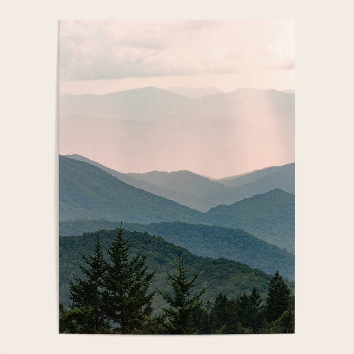 Smoky Mountain Pastel Sunset Poster Gallery Image 4