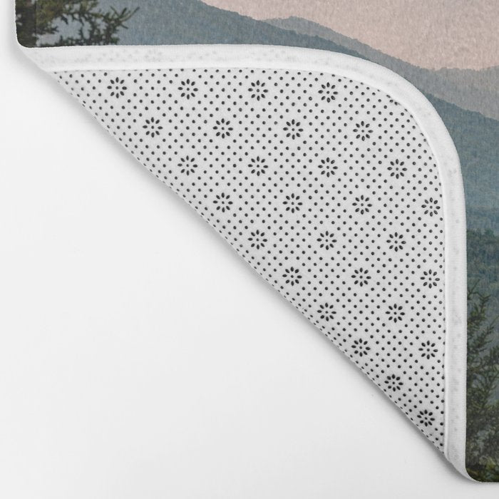 Smoky Mountain Pastel Sunset Bath Mat Gallery Image 2