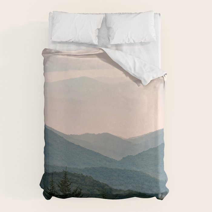 Smoky Mountain Pastel Sunset Duvet Cover Gallery Image 6