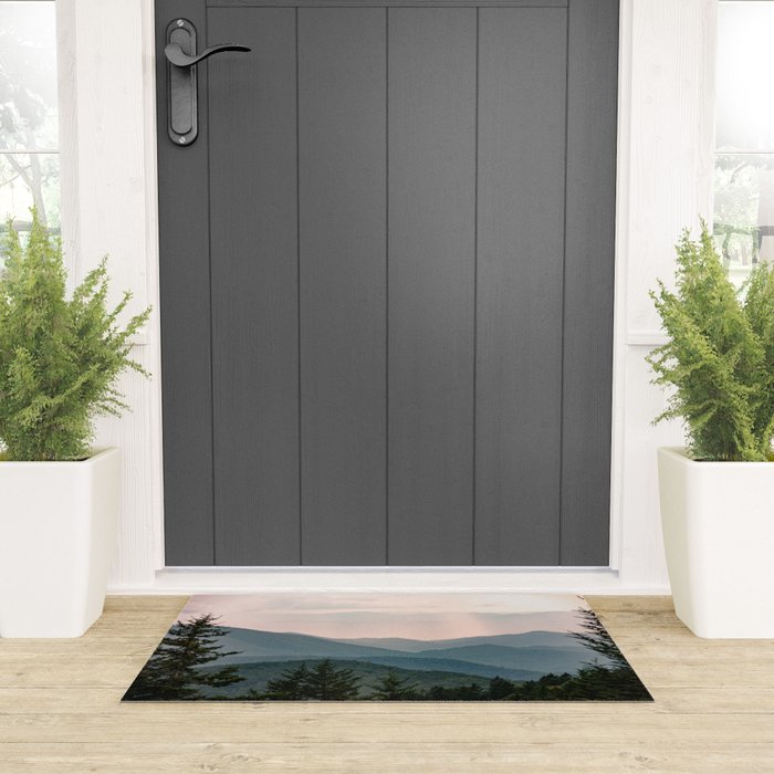 Smoky Mountain Pastel Sunset Welcome Mat Gallery Image 3