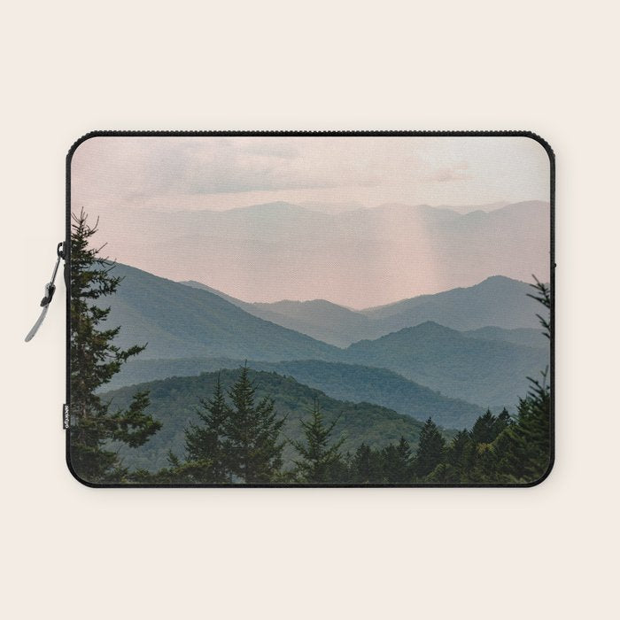 Smoky Mountain Pastel Sunset Laptop Sleeve Gallery Image 1