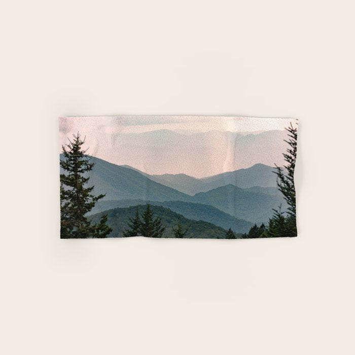 Smoky Mountain Pastel Sunset Bath Towel Gallery Image 1