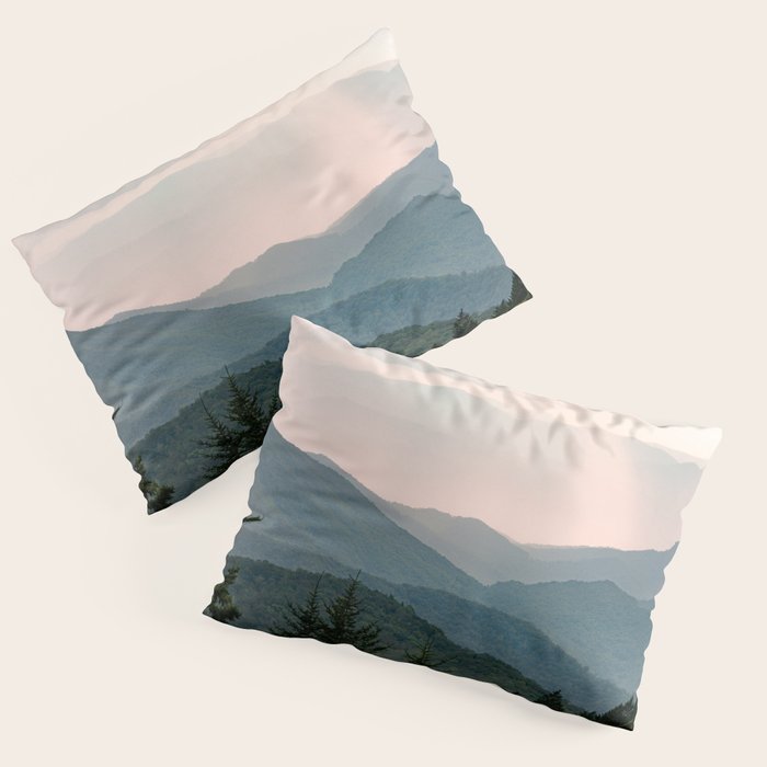 Smoky Mountain Pastel Sunset Pillow Sham Gallery Image 3