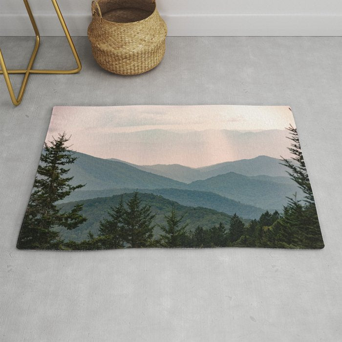 Smoky Mountain Pastel Sunset Rug Gallery Image 1