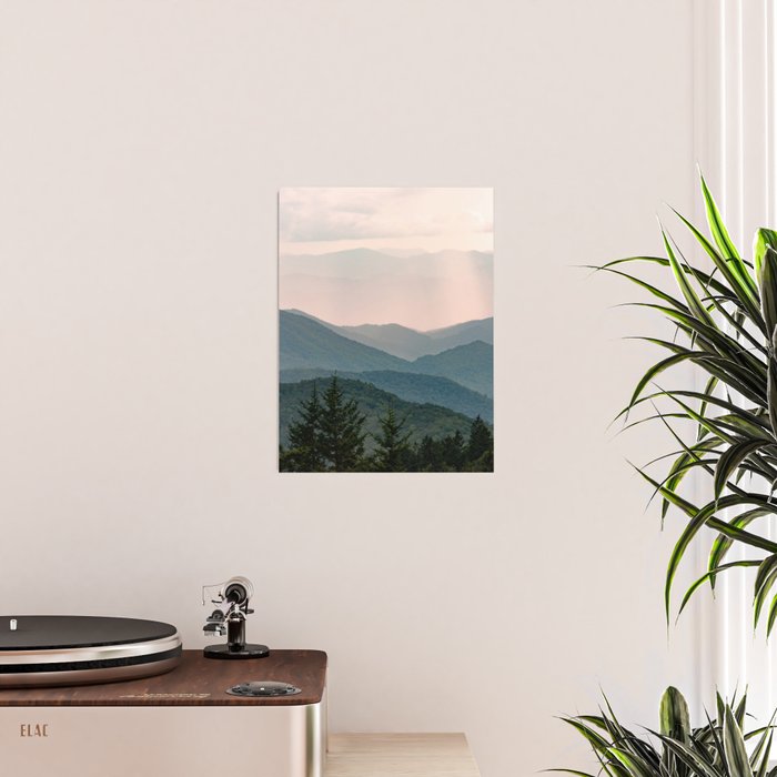 Smoky Mountain Pastel Sunset Poster Gallery Image 2