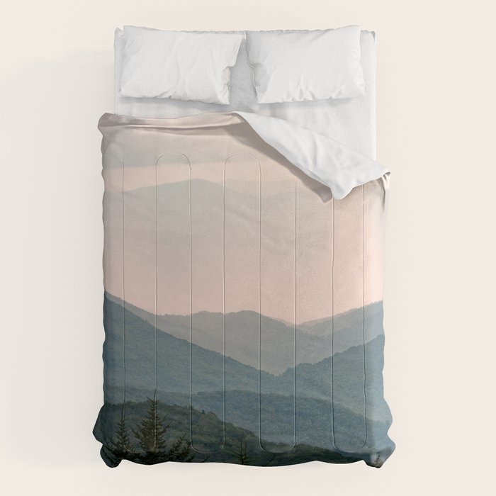 Smoky Mountain Pastel Sunset Comforter Gallery Image 1