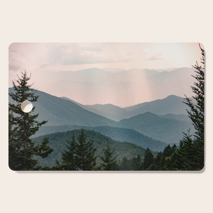 Smoky Mountain Pastel Sunset Cutting Board Gallery Image 1