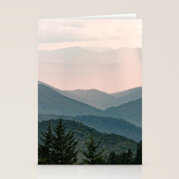 Smoky Mountain Pastel Sunset Stationery Card Gallery Image 2