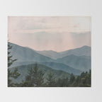 Smoky Mountain Pastel Sunset Throw Blanket Gallery Image 2