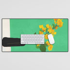 Branches Blooming Green Desk Mat Gallery Image 1