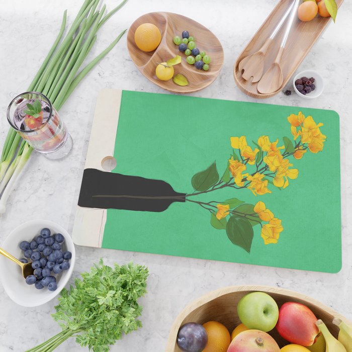 Branches Blooming Green Cutting Board Gallery Image 2