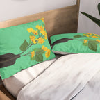 Branches Blooming Green Pillow Sham Gallery Image 2