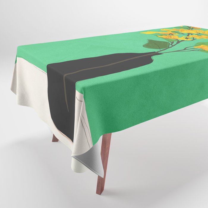 Branches Blooming Green Tablecloth Gallery Image 1