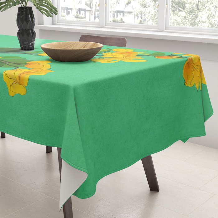 Branches Blooming Green Tablecloth Gallery Image 3