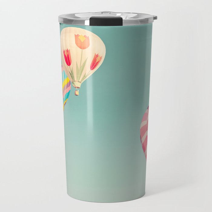 Up Above - Hot Air Balloons Over Clouds Travel Mug Gallery Image 1