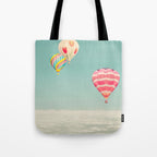 Up Above - Hot Air Balloons Over Clouds Tote Bag Gallery Image 1